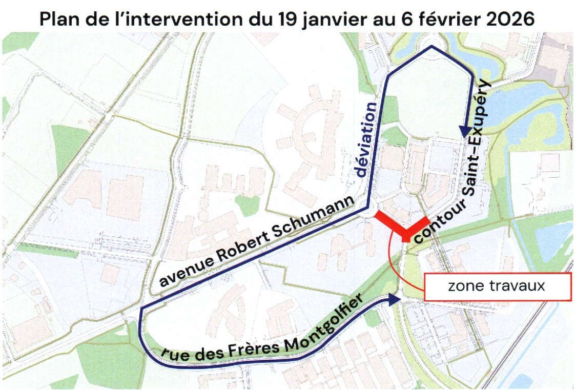 Attention aux perturbations dues à des travaux d&rsquo;assainissement du 19 janvier au 6 mars 2026